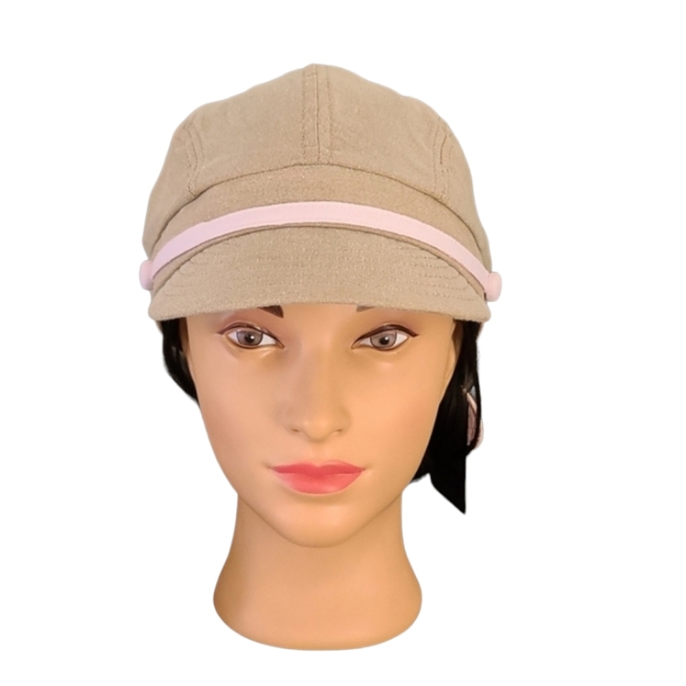 Goorin Bros. Sand Cassel Kids Cadet Cabbie Military Tan Pink Girls Hat S M - Picture 2 of 12